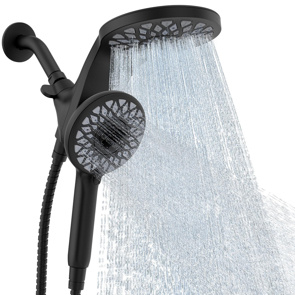 Newfinde high-pressure rain shower head delivers a full-body rainfall experience.