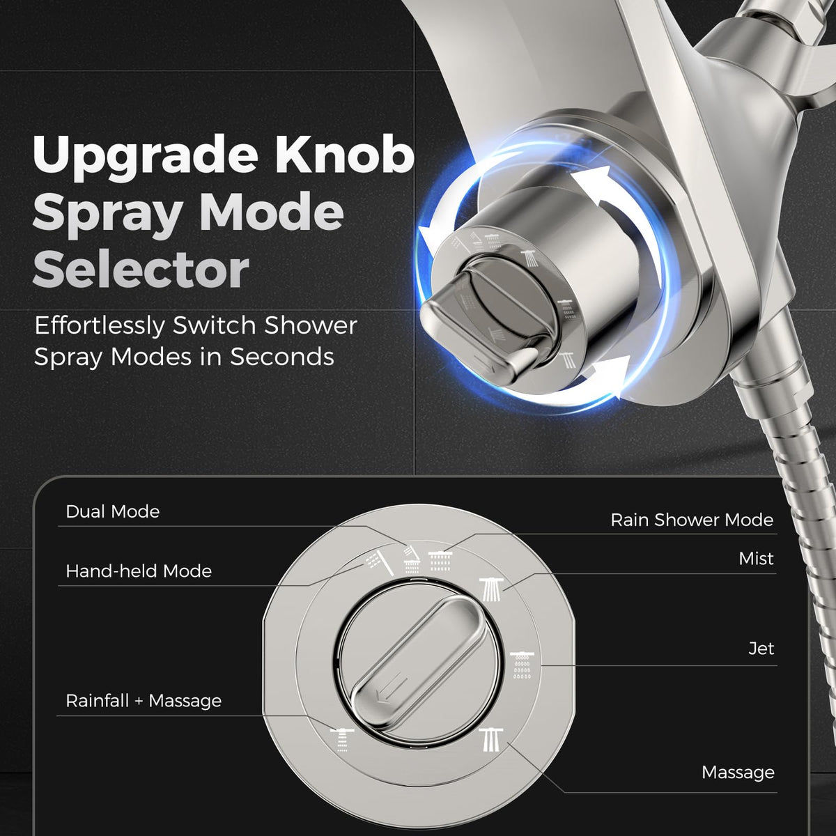 Newfinde rain head chrome finish emphasizes durable, glossy look