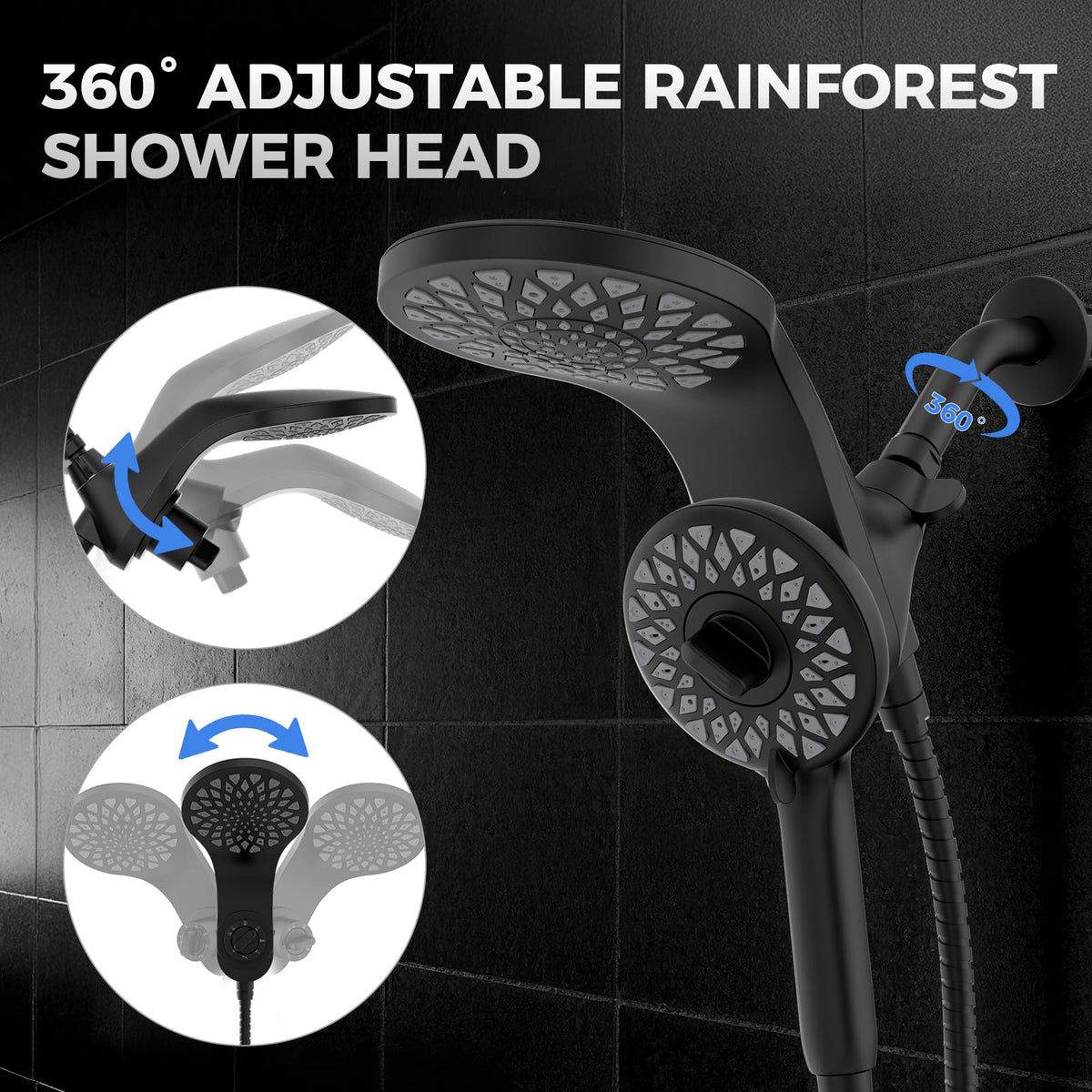 Newfinde self-cleaning silicone nozzles resist lime buildup for low maintenance.