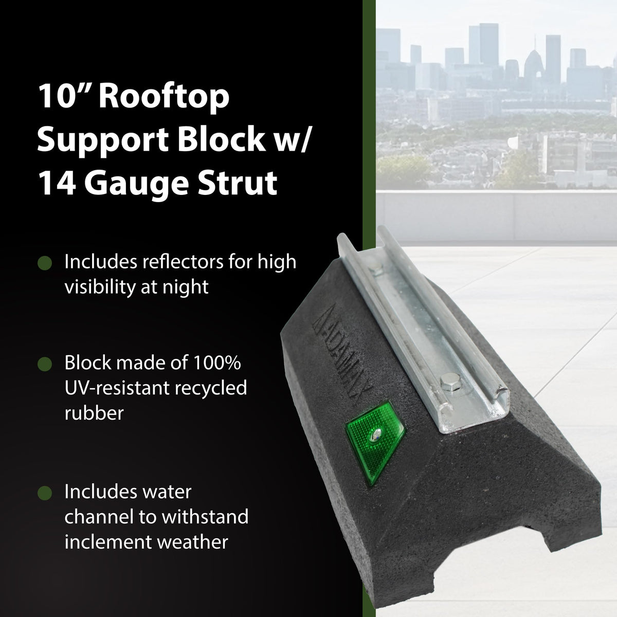 Newhouse Electric Adamax RTS14-10 night reflectors boost rooftop visibility and safety.