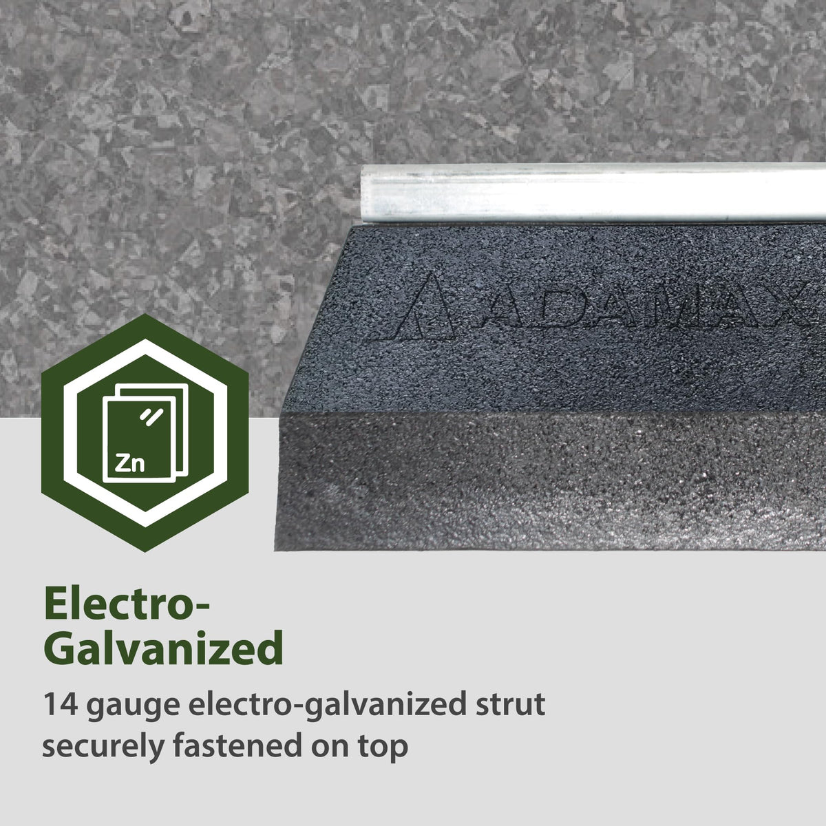 Newhouse Electric Adamax RTS14-10 UV-resistant recycled rubber withstands sun exposure.