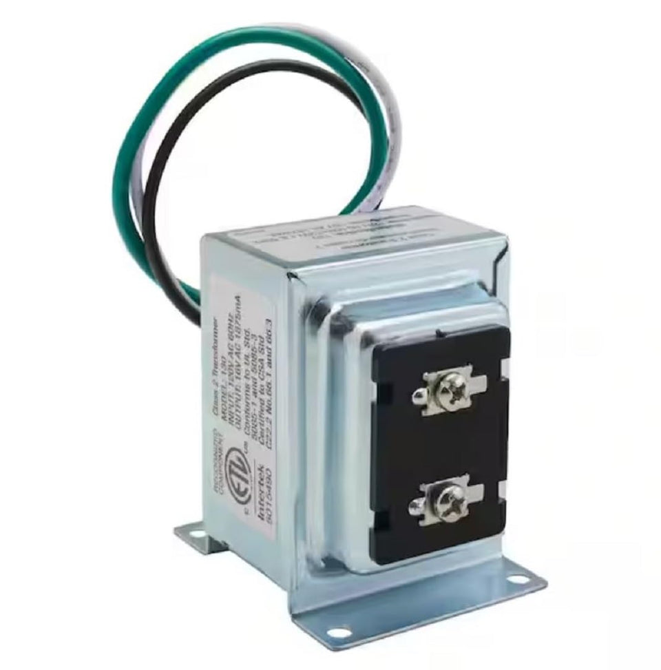 Newhouse Hardware 24V 40VA transformer front view powering multiple devices.