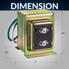 Newhouse Hardware 24V 40VA transformer with threaded hub for secure installation.