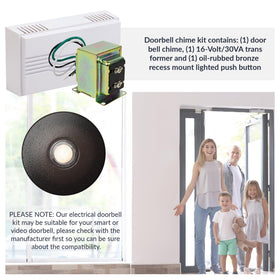 Newhouse Hardware CKIT6 bronze recessed button glows for easy night entry