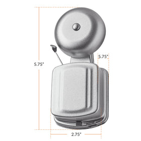 Newhouse Hardware door bell dimensions show a compact, unobtrusive footprint.