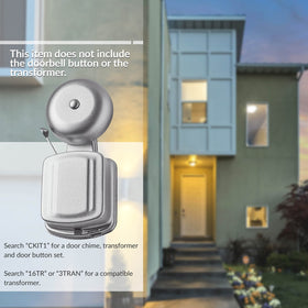 Newhouse Hardware door bell supports 8-16 VAC for flexible wiring options.