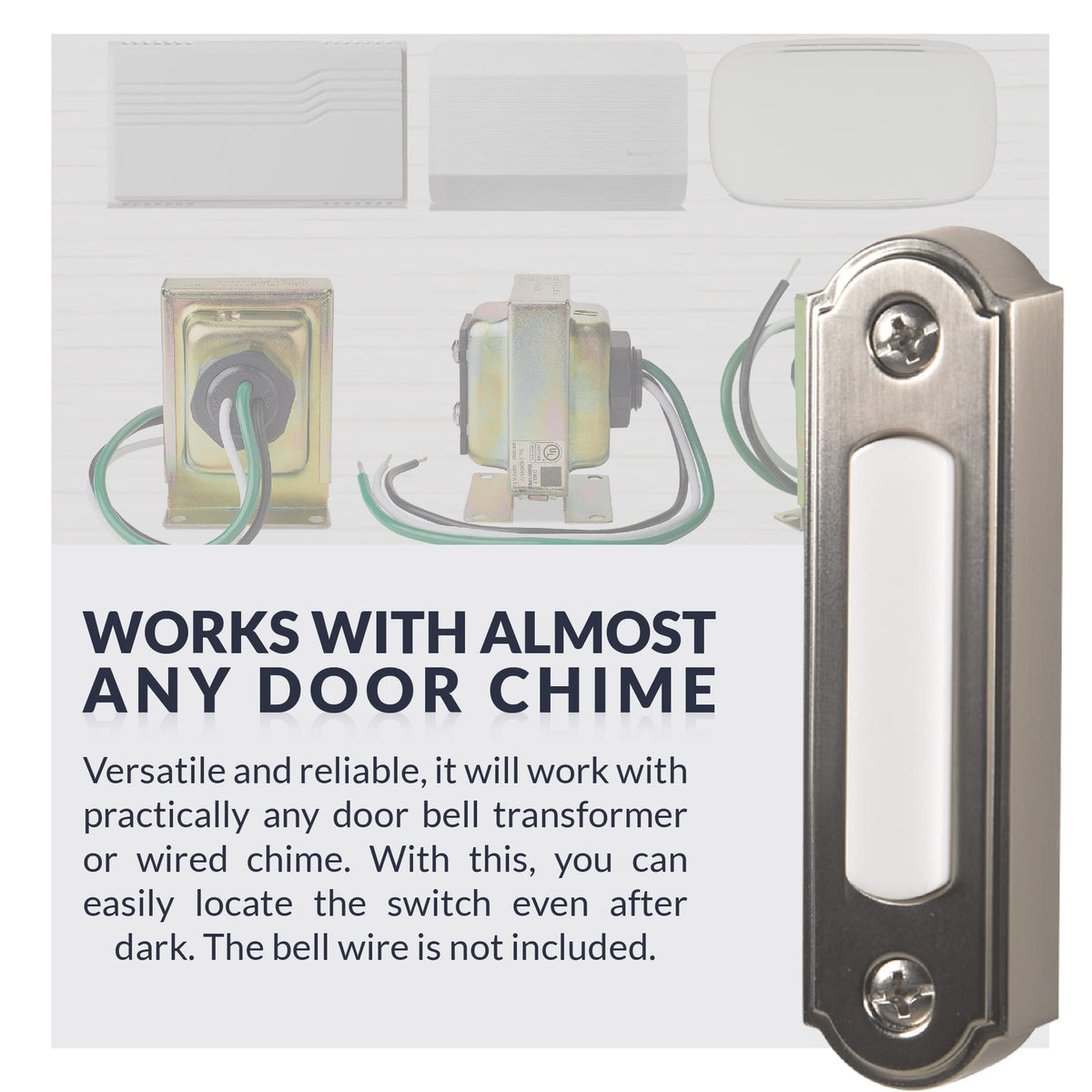Newhouse LED door chime button easy installation with same wiring.