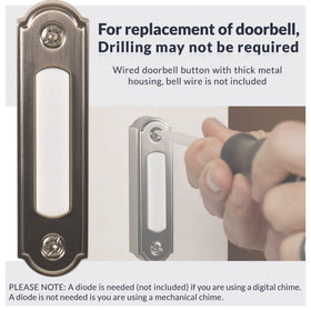Newhouse LED door chime button diode note for digital chimes.