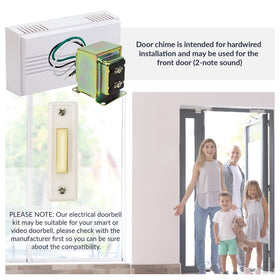 Newhouse Hardware 16V/30VA transformer powering the door chime