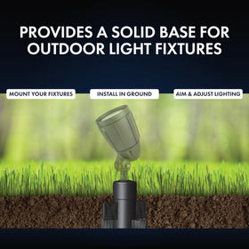 Newhouse Lighting MPOST17 17-inch length supports ground-level lighting