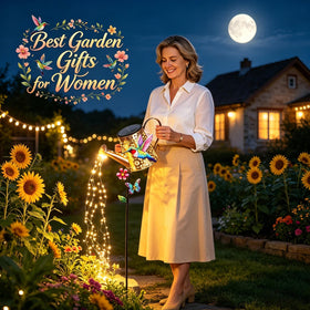 Newinhome hummingbird garden stake with lights adds wildlife charm after dark.