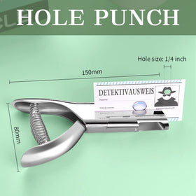 Newisdomake heavy-duty hole punch with 2-inch deep throat for thicker materials.