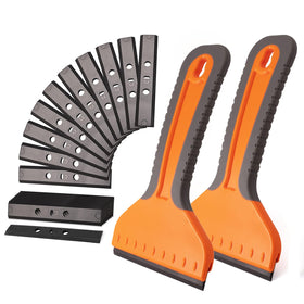 NEWISHTOOL 4-inch plastic razor blade scraper for fast decal removal on surfaces.