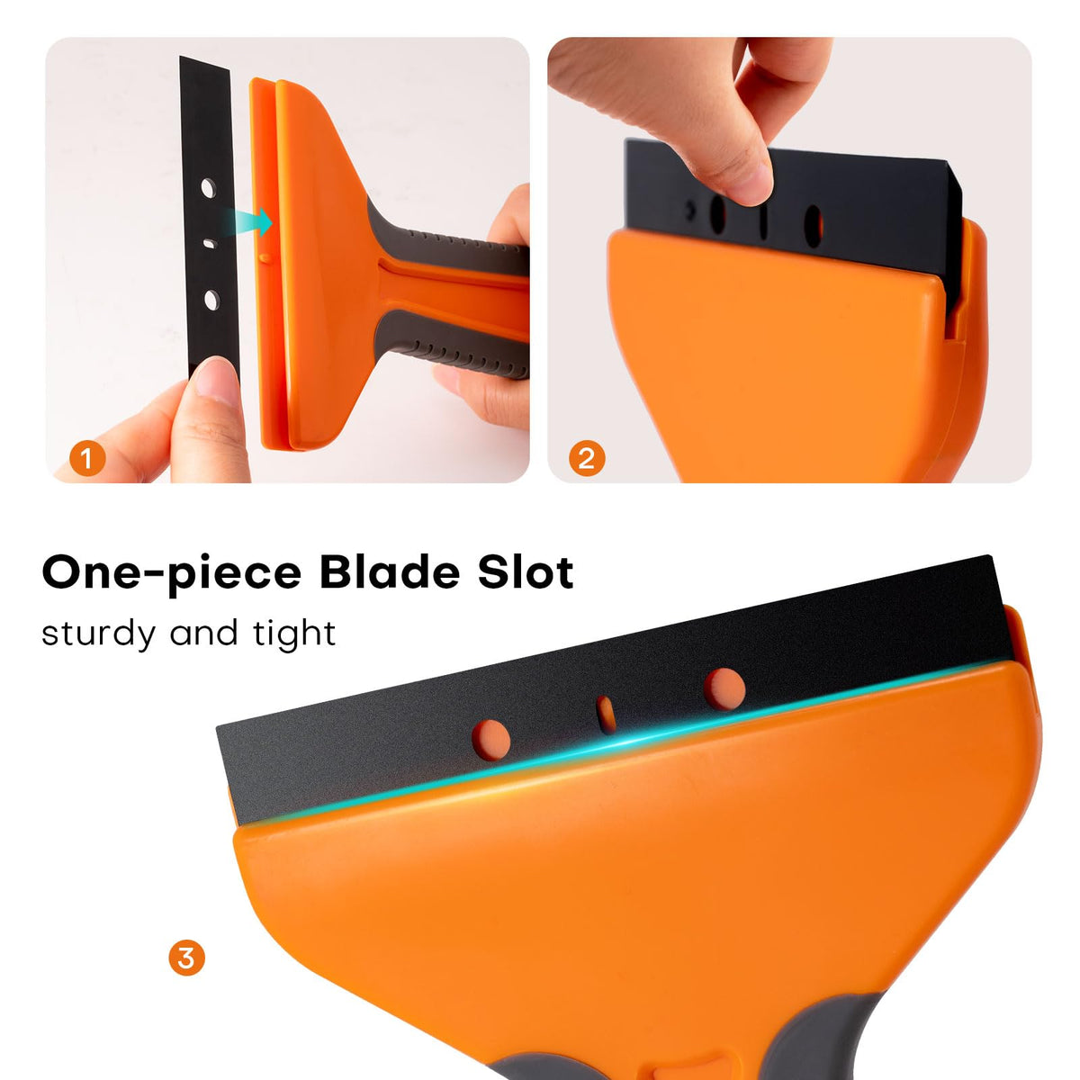 NEWISHTOOL blade holder design provides secure grip during scraping tasks.