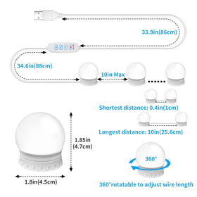 Adjustable bulb spacing for neat wiring and flexible placement