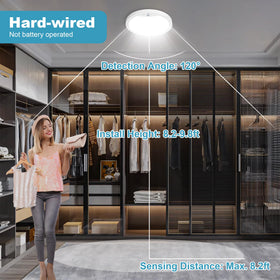 NEWKAZ ceiling light ON mode shown as always-on option when wired