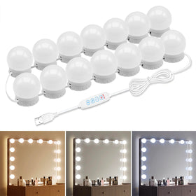 NEWKAZ LED vanity mirror lights with 14 bulbs for true color makeup