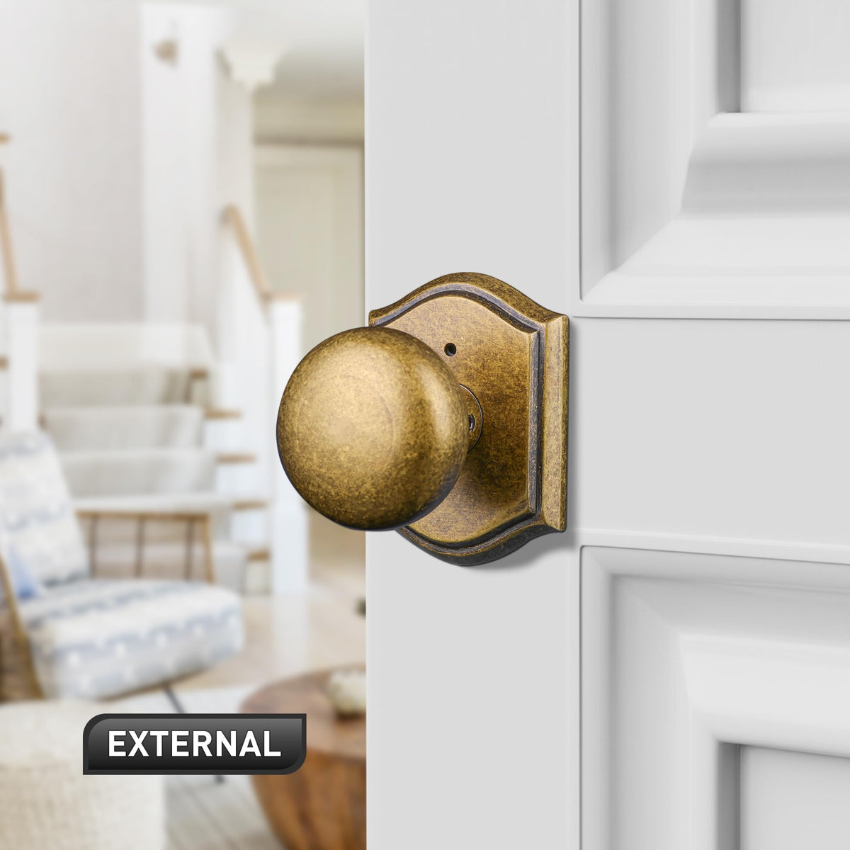 Newlaking adjustable-latch knob fits two backsets for versatile fit.