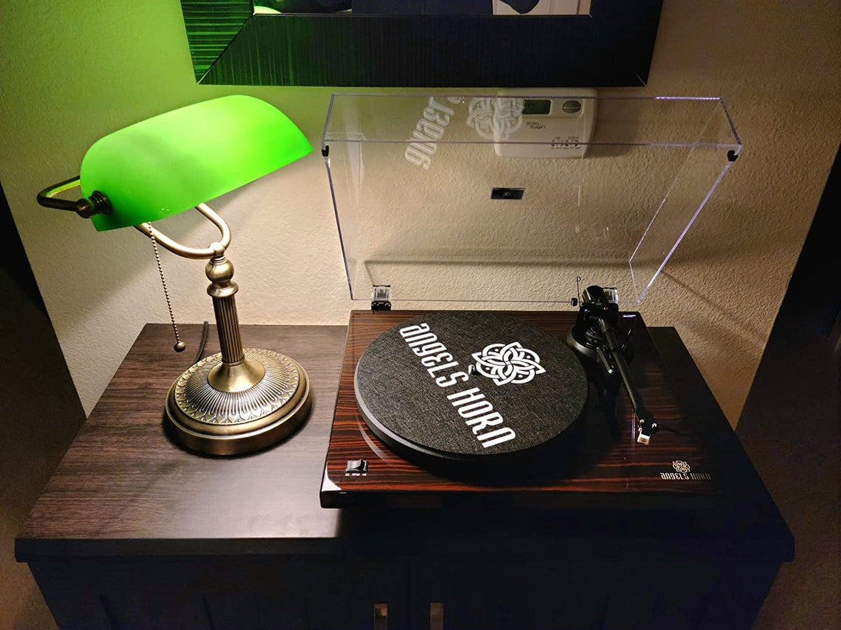 Newrays bankers lamp showing adjustable angle feature