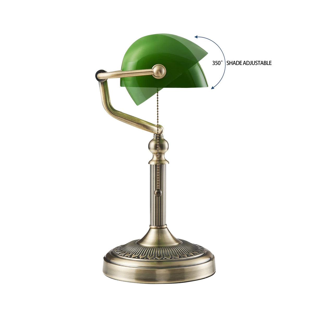 Newrays bankers lamp on a desk delivering task lighting