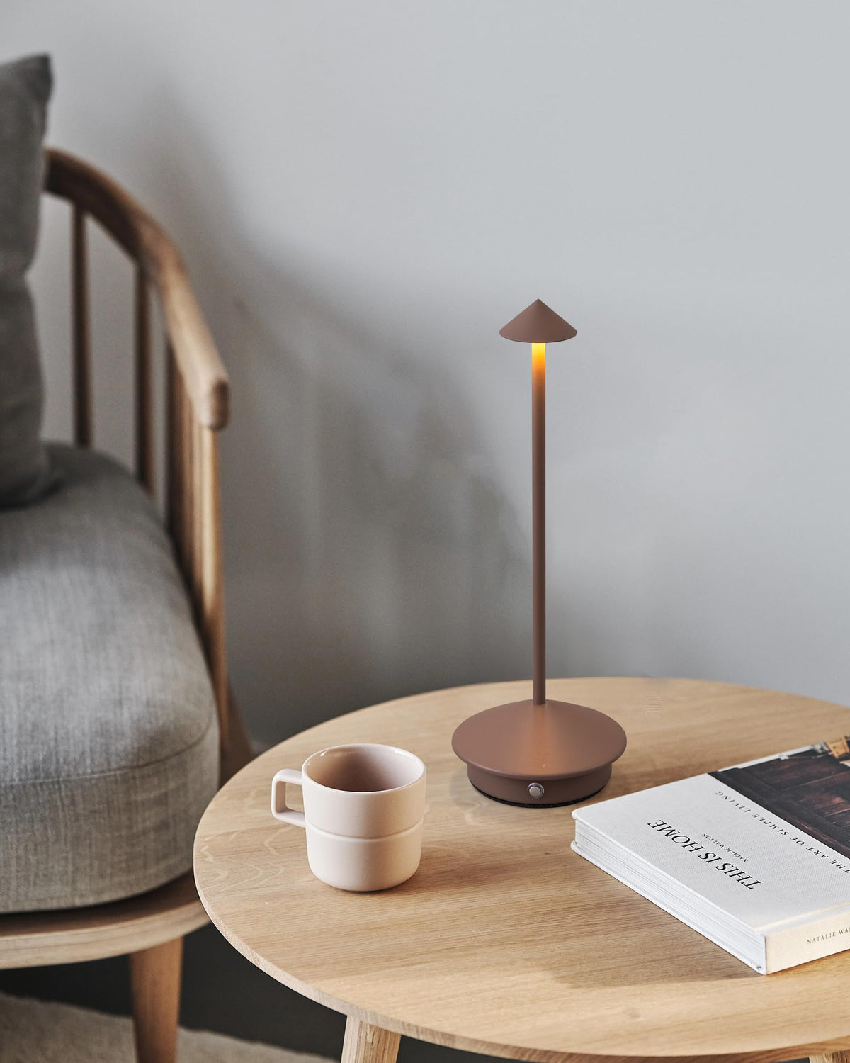 NEWSEE compact portable lamp ideal for bedroom or camping trips.