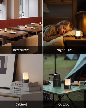 NEWSEE cordless lamp with sturdy metal base and modern design