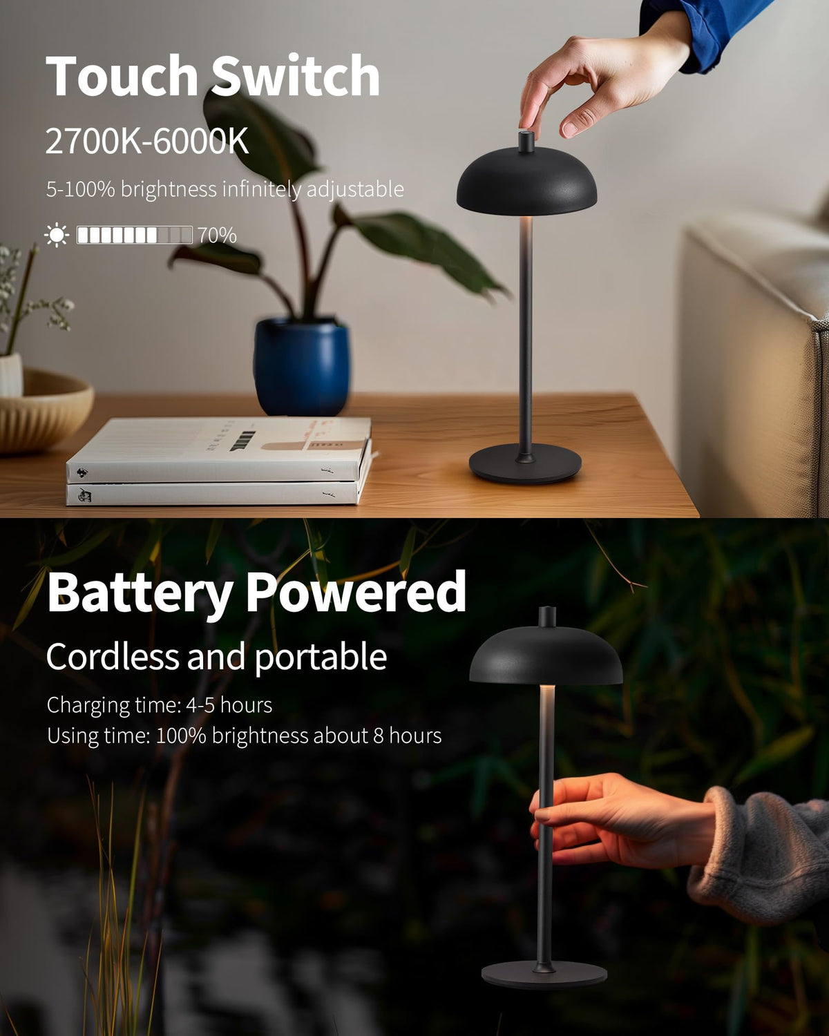 NEWSEE metal iron-base with matte black finish for indoor or outdoor use