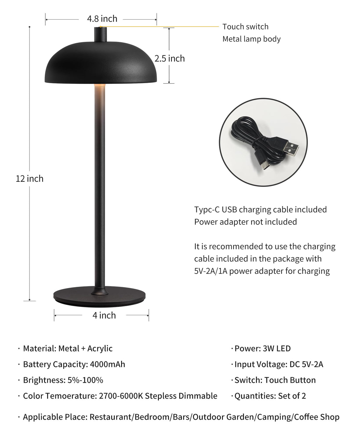 NEWSEE white finish table lamp complements modern bedside and desk setups