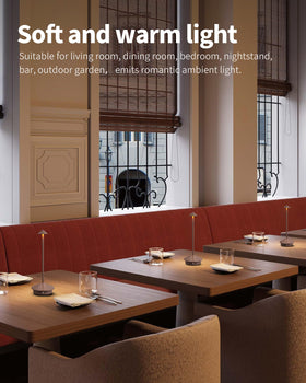 NEWSEE table lamp with touch switch delivers warm 2700K light.