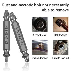 Newte screw extractor with grey industrial finish highlighting durable construction.