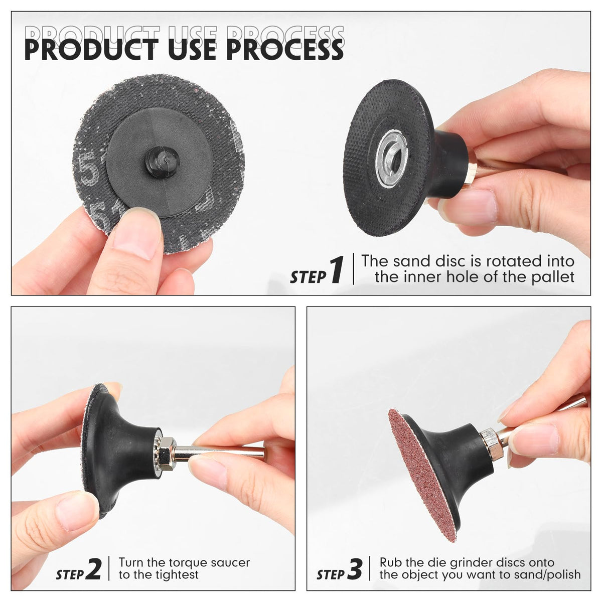 Newwiee 2-inch discs for paint removal on hardware.