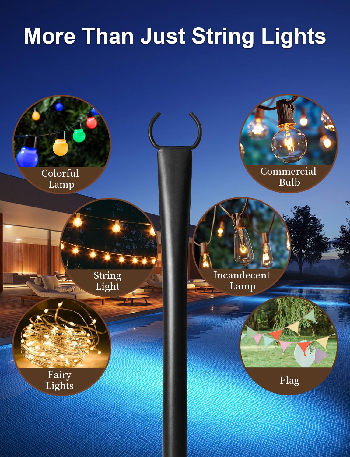 Nexillumi adjustable height light poles fit different spaces for tailored displays.