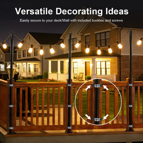 Nexillumi fence and deck mount buckles for secure installation