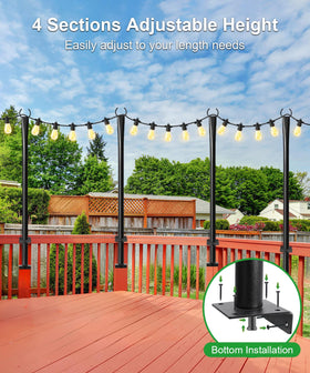 Nexillumi fixing clips and suspension base ensure steady fence mounting.