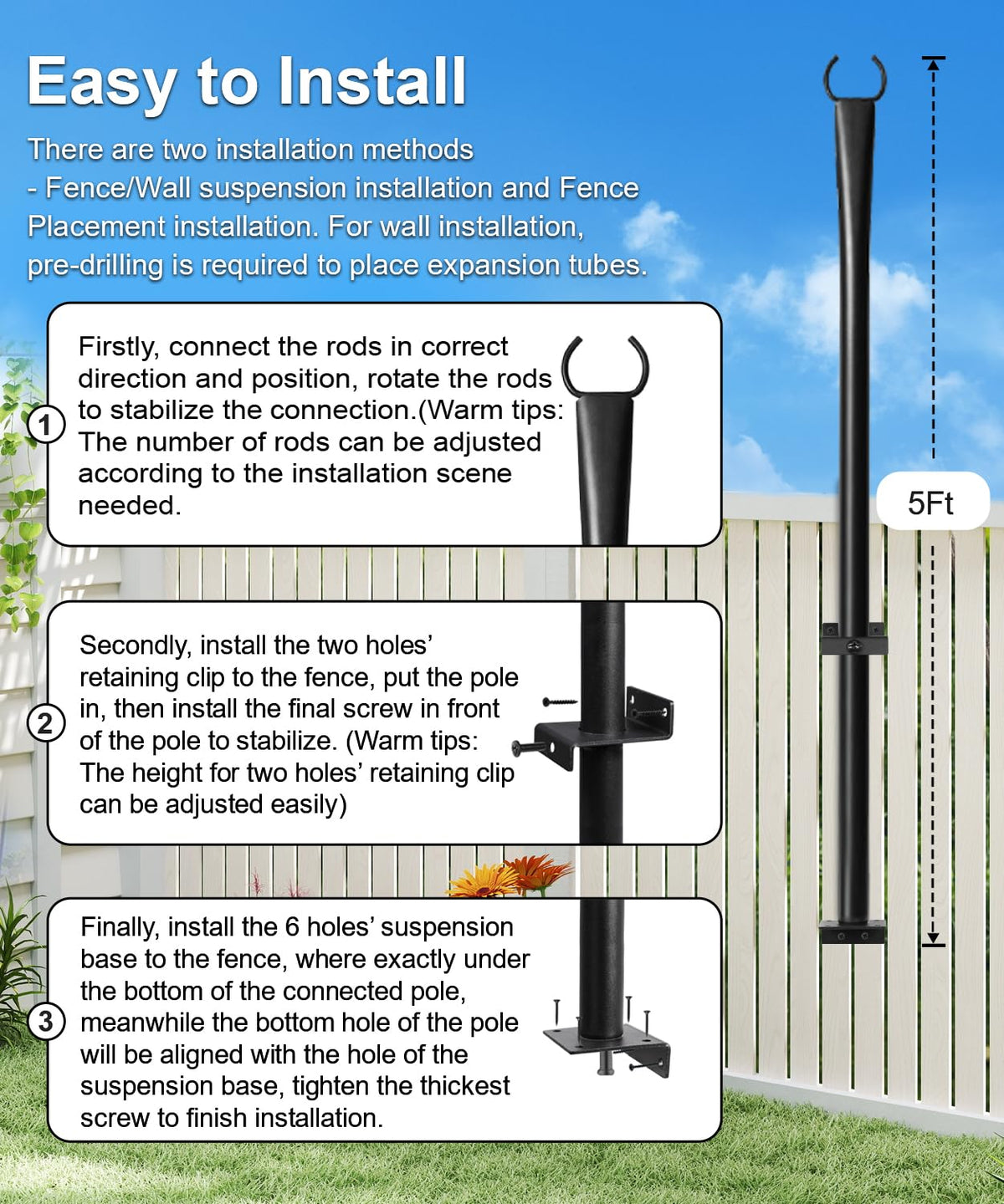 Nexillumi galvanized metal deck poles withstand harsh weather year round.