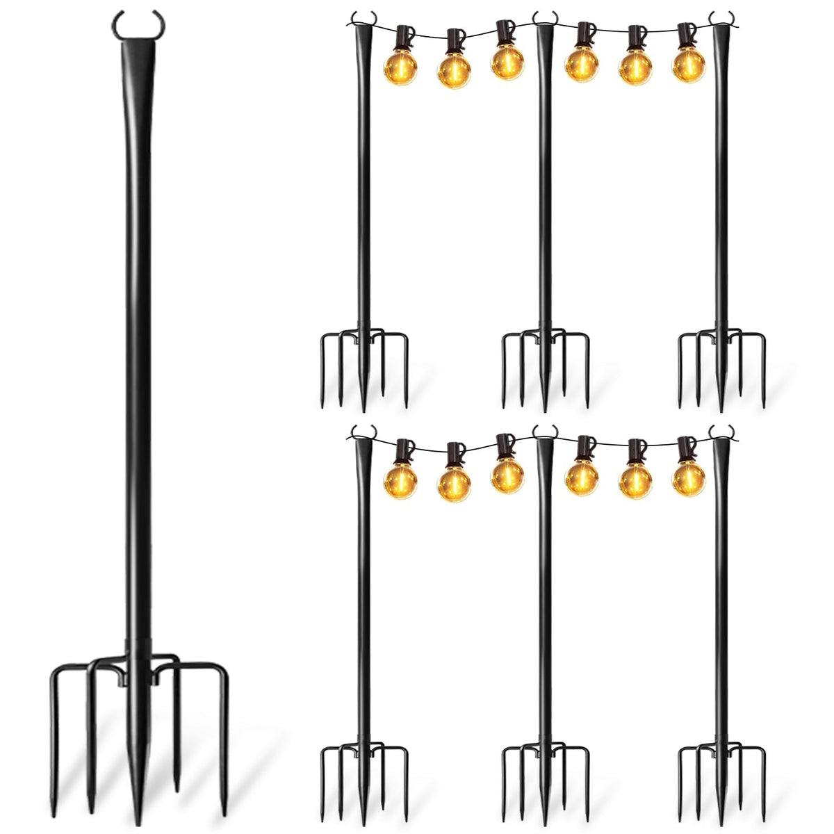 Nexillumi outdoor light pole assembly shows easy connect design for quick setup.