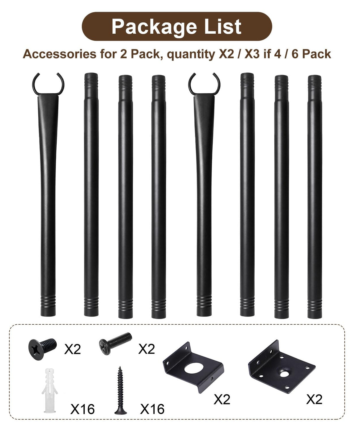 Nexillumi patio garden light poles enhance evening decor and curb appeal.