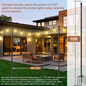 Nexillumi 6-pack poles shown ready near patio decor and garden.