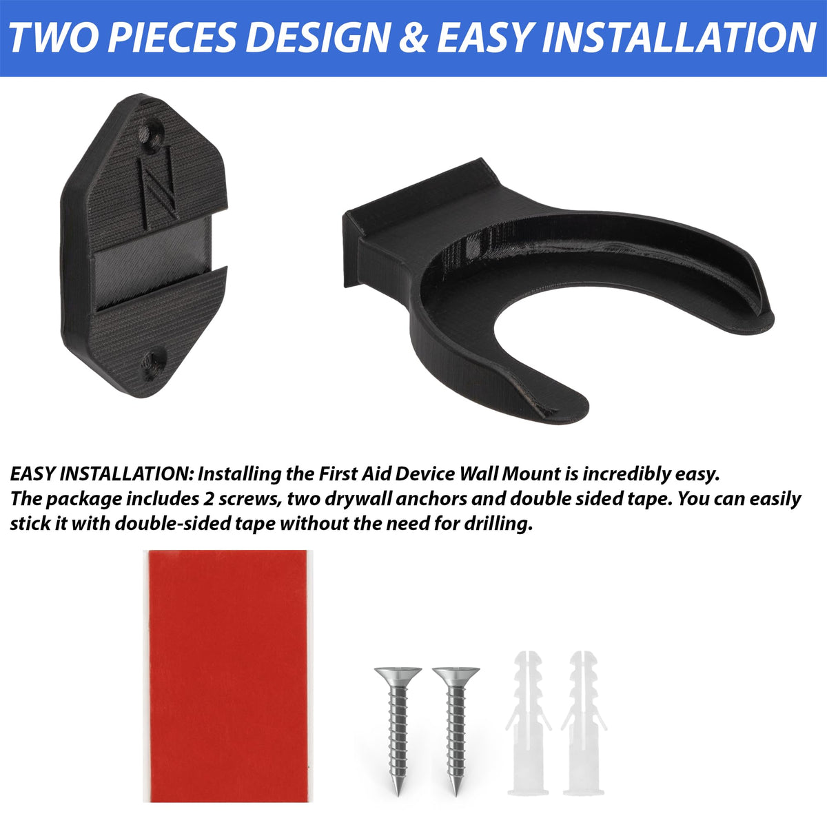 NexisN wall-mount offers easy-access placement for emergency gear in classrooms.