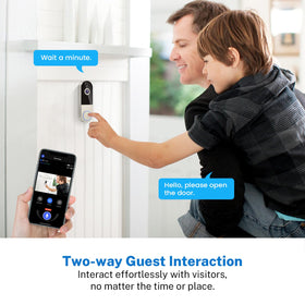 NexoSora two-way audio intercom for greeting visitors remotely.