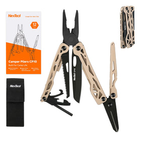 NexTool Camper CP10 multitool in hand, ready for camping tasks