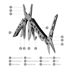 NEXTOOL Nextool EDC multitool with keychain attachment for easy carry.