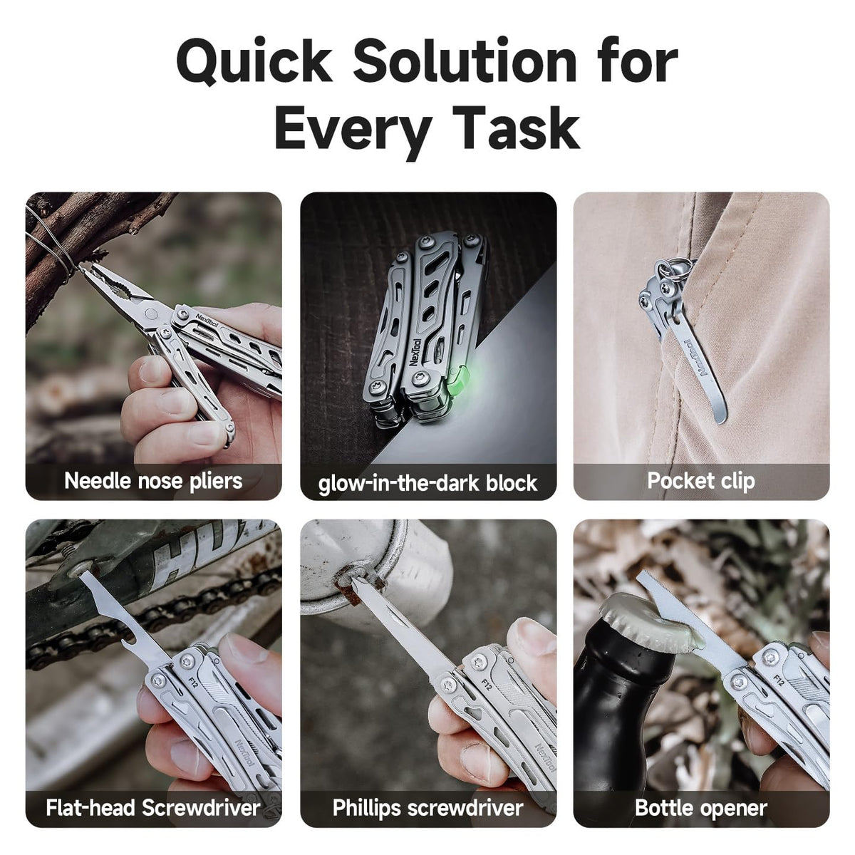 NexTool F12 mini bottle opener with pocket clip for easy access