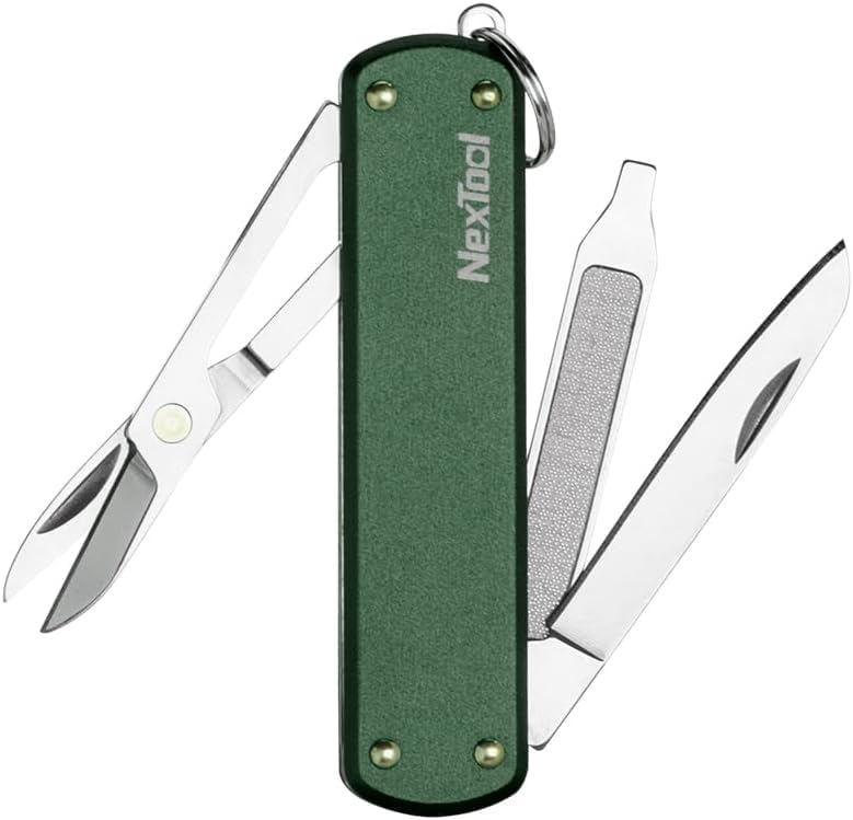 NexTool keychain knife closeup, compact daily carry for quick tasks.