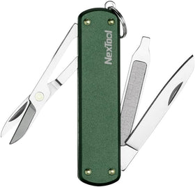 NexTool keychain knife closeup, compact daily carry for quick tasks.
