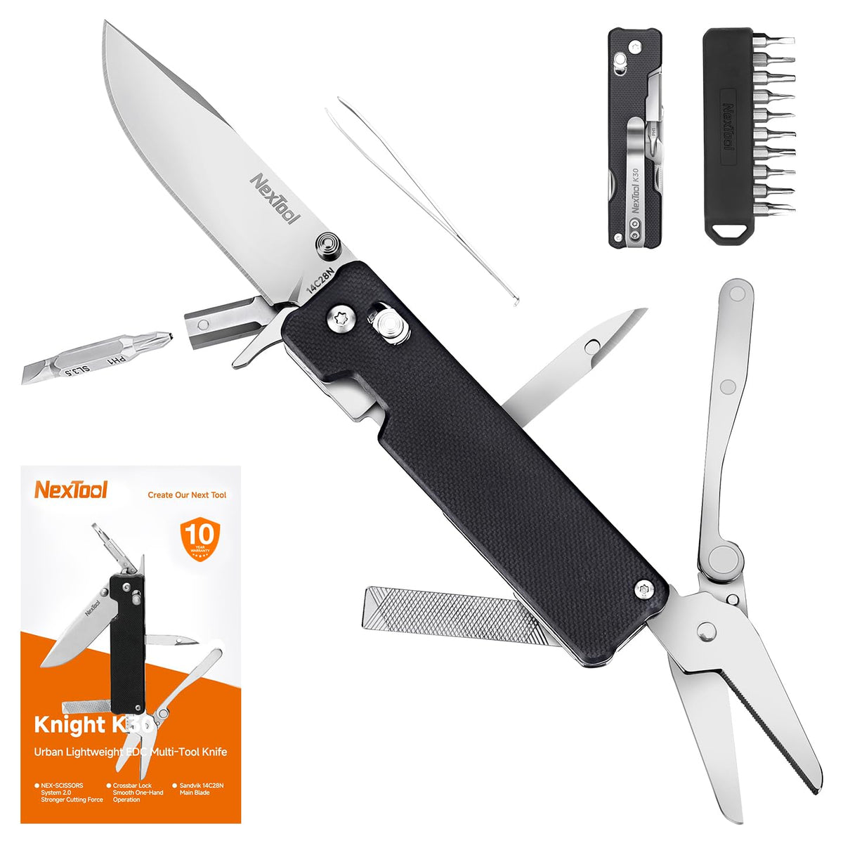 NexTool Knight K30 closed multitool, compact EDC for everyday carry.