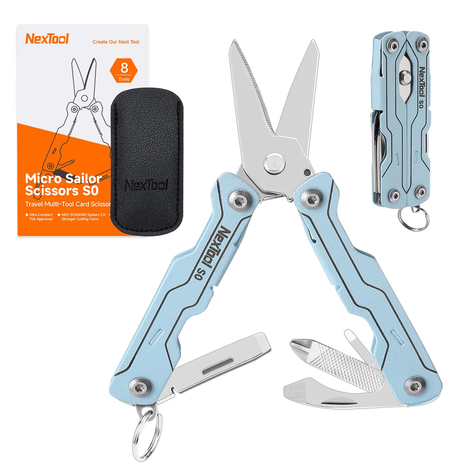 NexTool Micro Sailor Scissors S0 eight-in-one on-keychain design for on-the-go fixes