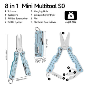 NexTool Micro Sailor Scissors S0 serrated blade closeup for tough cuts