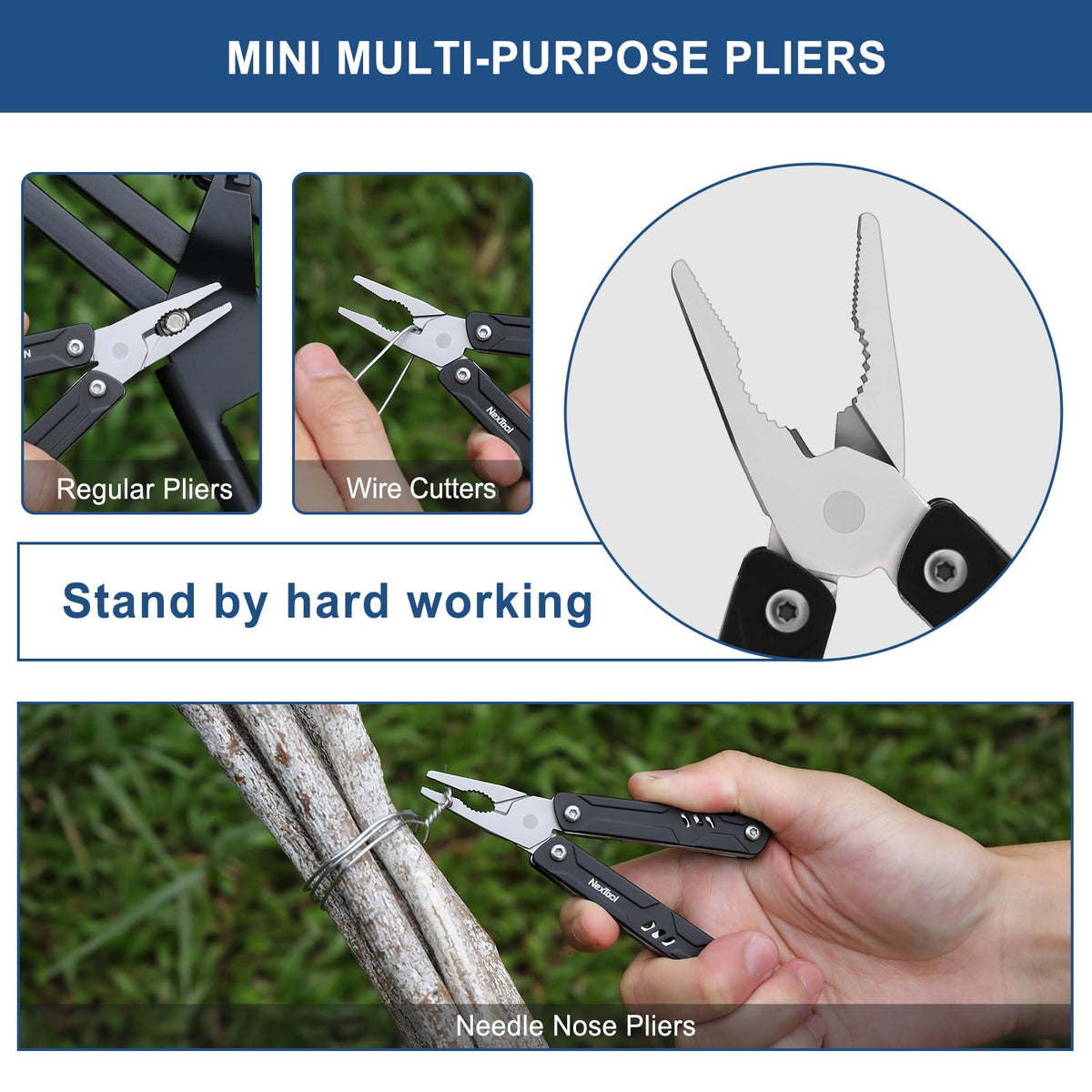 NexTool Mini Multitool SIM extractor prepared for easy SIM card removal.