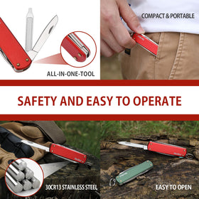 NexTool stainless steel blade stays sharp for everyday tasks.